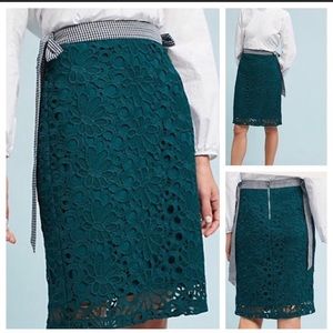 Lace & gingham skirt